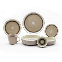 Deep Yellow Reactive Glaze Tableware, Mustard Ceramic Dinnerware Set, Handcrafted Golden Yellow Stoneware